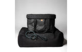 DuePuntoOtto Hundetasche Dorothea charcoal schwarz mit Hundeleine Hundebett