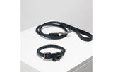DuePuntoOtto Ferdinando Hundehalsband mit Leine schwarz shark