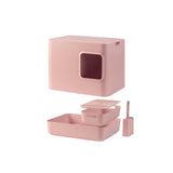 Hoopo Dome nachhaltiges Designer Katzenklo Pink mit sieb