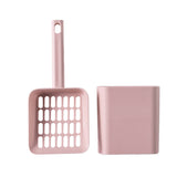 Hoopo Dome nachhaltiges Designer Katzenklo Pink Schaufel mit Sieb