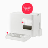 Hoopo® Dome Plus nachhaltiges Katzenklo | Weiß