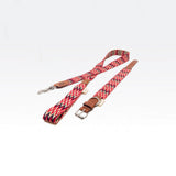 Buddy Hundehalsband Peruvian Rot mit passender Leine
