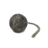 Herz & Hund Schleuderball aus natürlichem Wollfilz | Grau