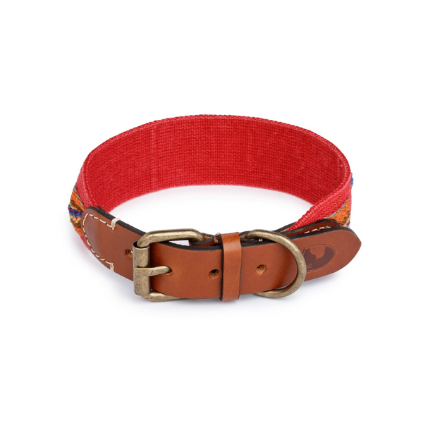 Buddys Halsband Etna Red von vorne