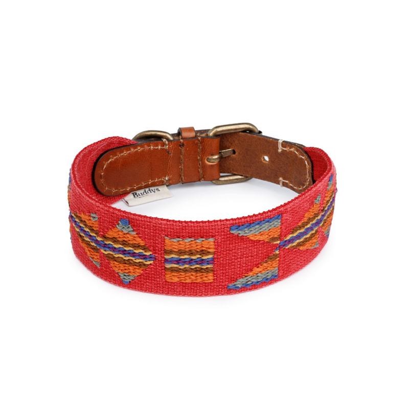 Buddys Halsband Etna Red Rückseite