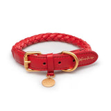 duepuntoOtto Hundehalsband aus Leder Ferdinando | Cheeky Red