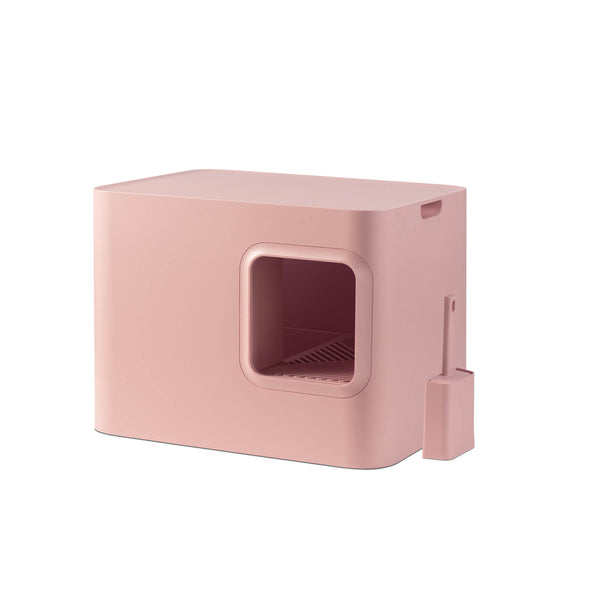 Hoopo Dome nachhaltiges Designer Katzenklo Pink