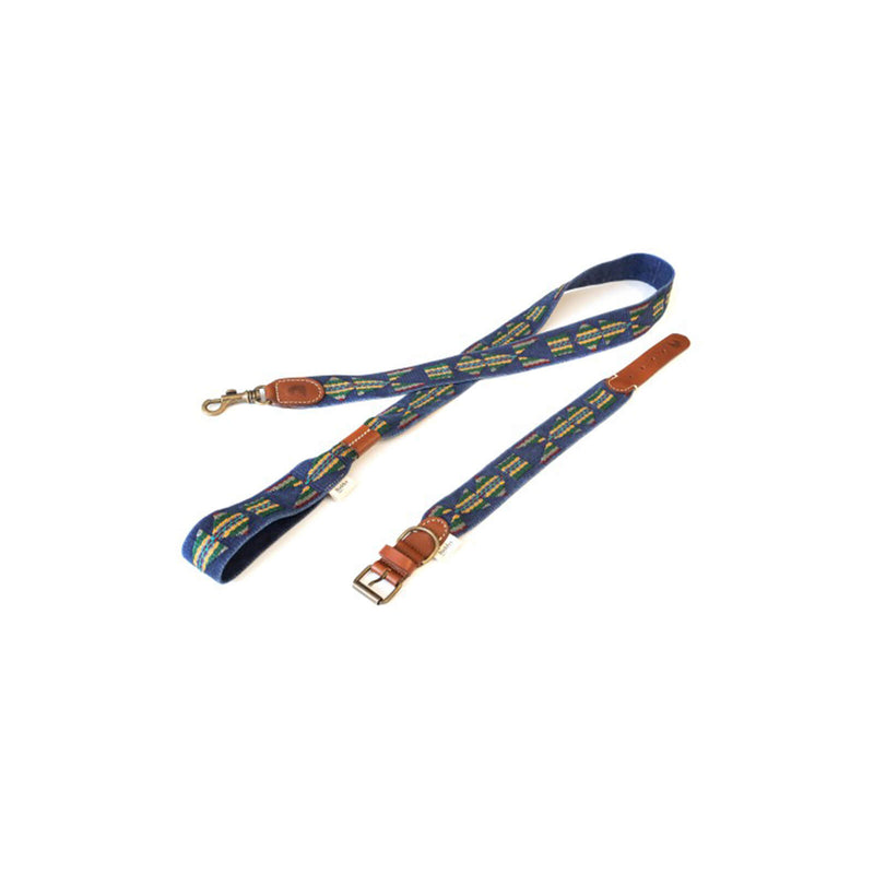 Buddys Hundeleine Etna Blau mit passendem Halsband