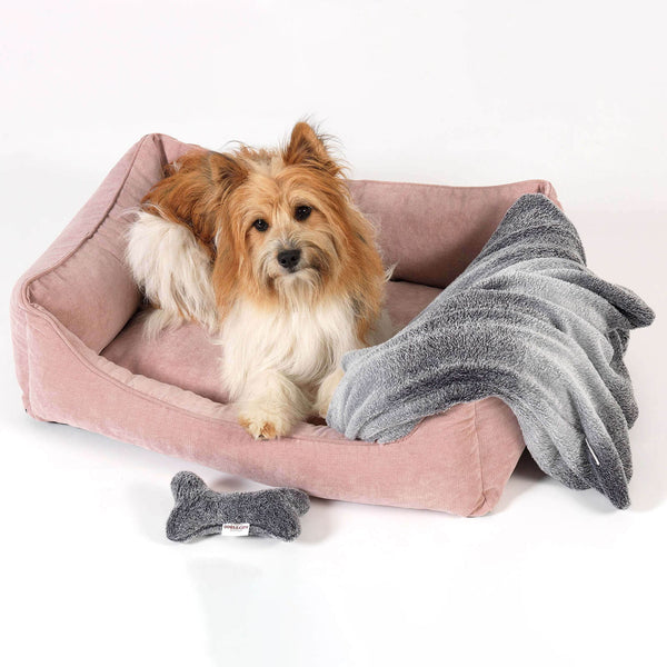 Kuscheliges waschbares Hundebett Abbey von Dogs in the City Rosa