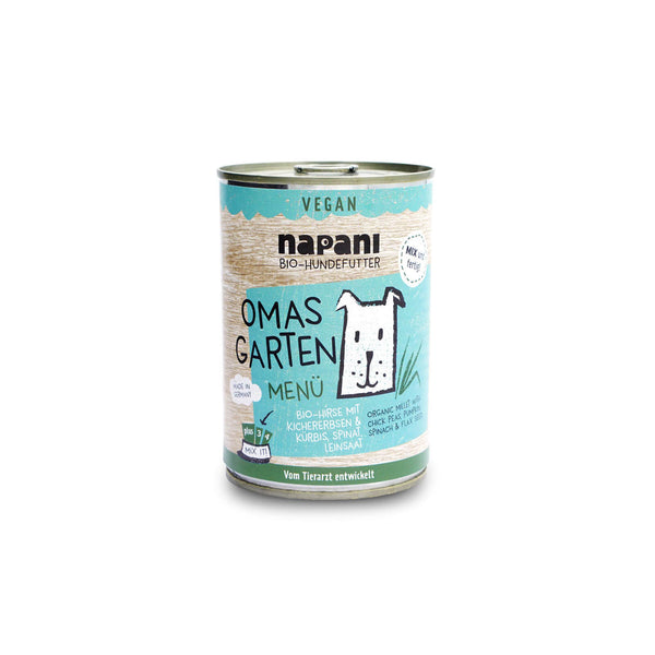 Napani Bio-Hundefutter Omas Garten | Vegan