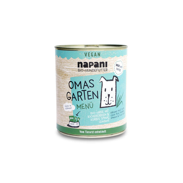 Napani Bio-Hundefutter Omas Garten | Vegan