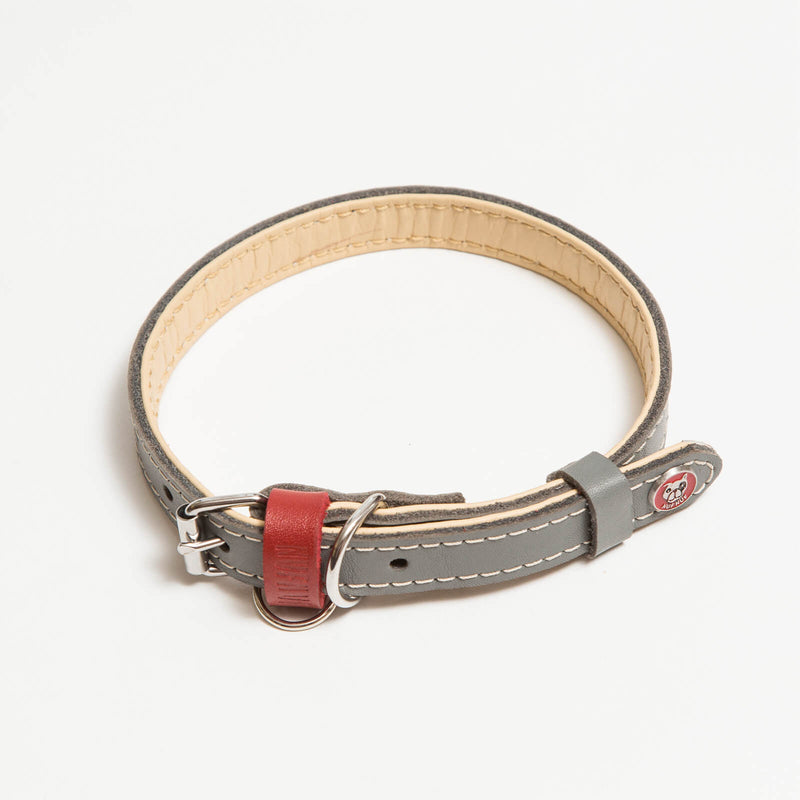 NUFNUF Lederhalsband Toto Collar | Grey