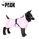 Regenjacke für Hunde von Paikka Pink reflektierend Seitenansicht